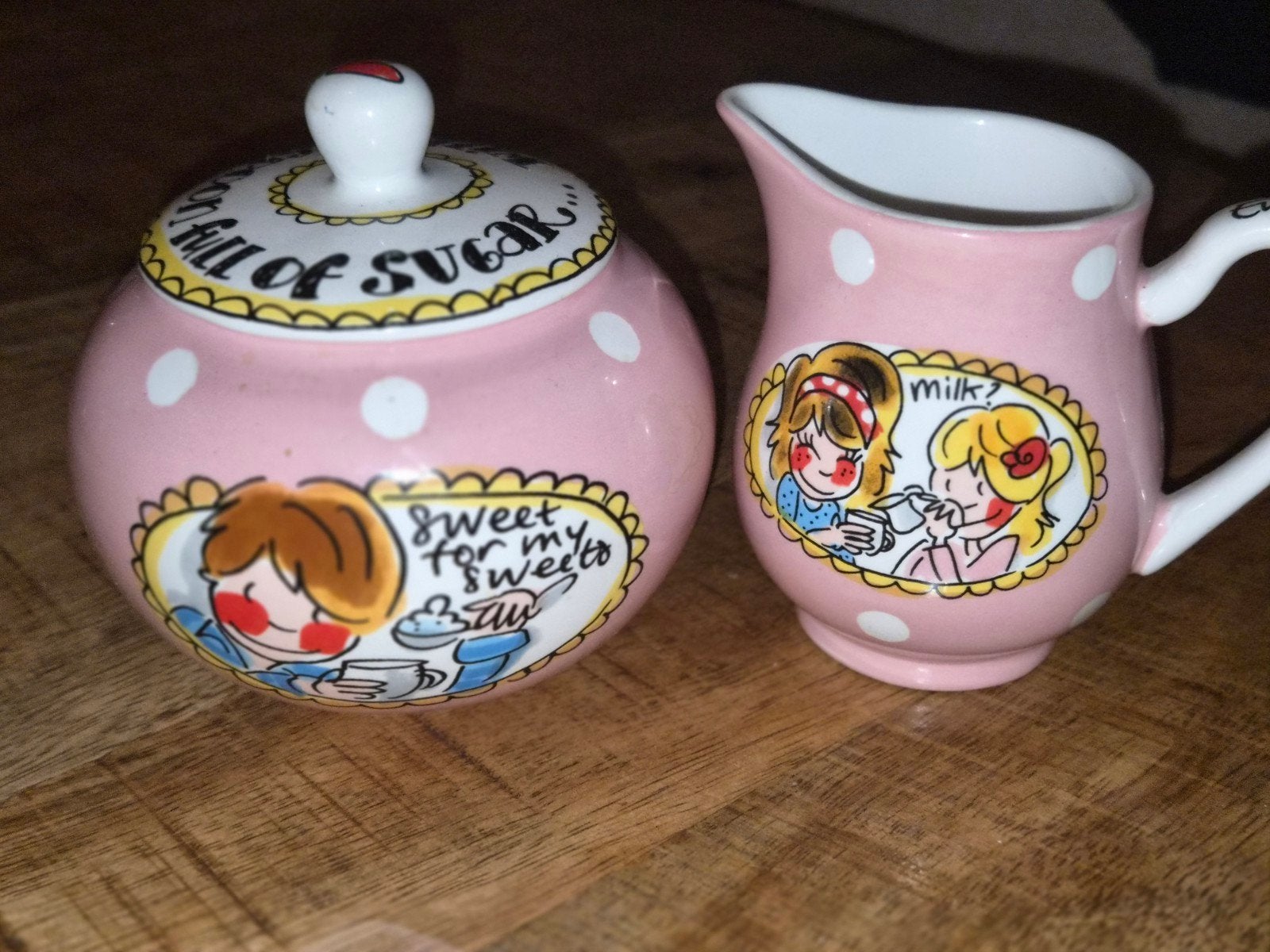 Blond Amsterdam suikerpot & melkkan, Ophalen, Gebruikt, Overige typen, Aardewerk
