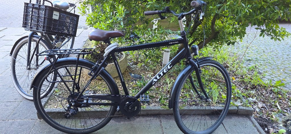 HEREN FIETS ALTEC MET 7-VERSNELLINGSBAK, Fietsen en Brommers, Zo goed als nieuw, 61 tot 65 cm, Schijfrem, Ophalen