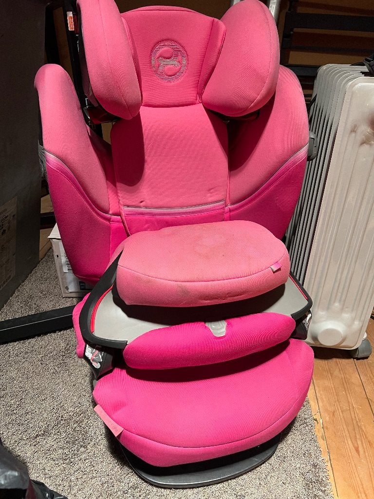 Cybex Pallas S-Fix Magnolia Pink/Purple, Kinderen en Baby's, Autostoeltjes, Verstelbare rugleuning, Gebruikt, 9 t/m 36 kg, Isofix