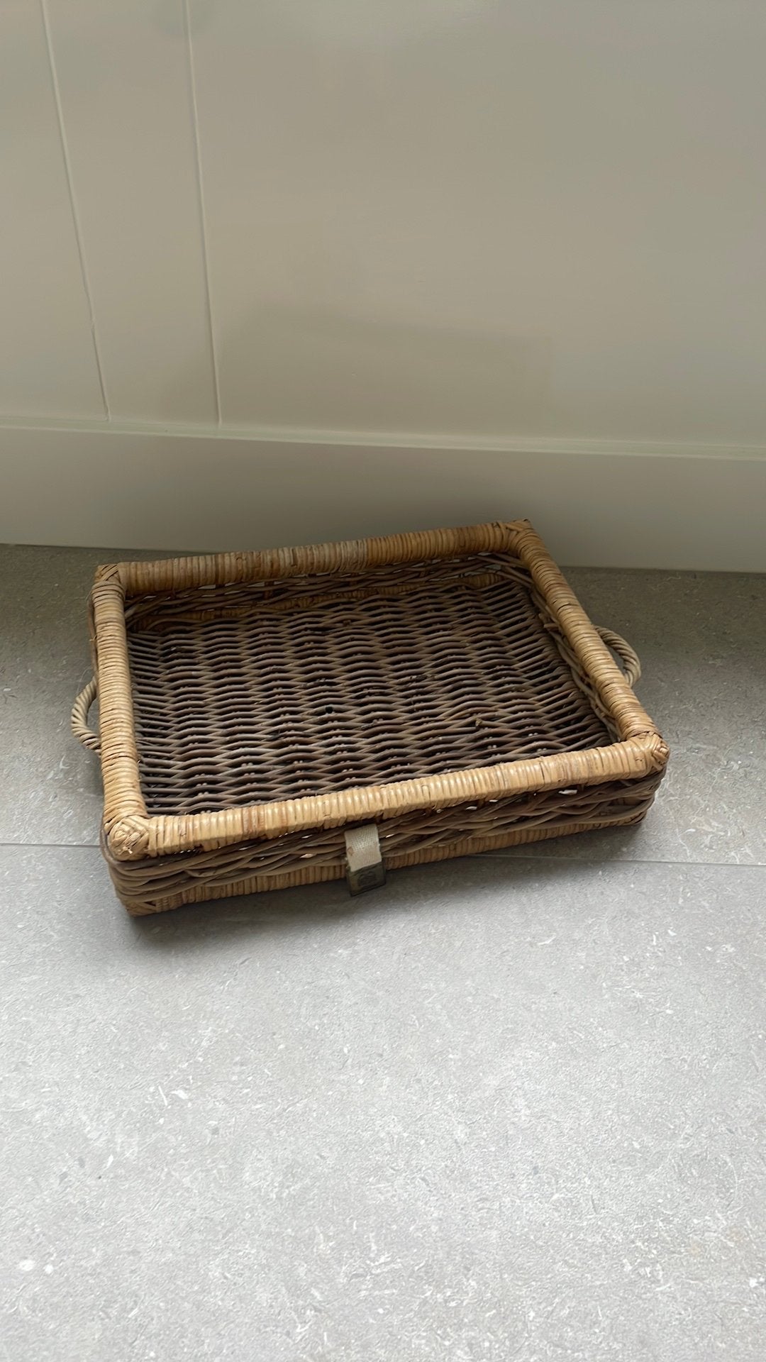 Riviera Maison rattan dienblad, Ophalen of Verzenden, Gebruikt, Rechthoekig, Overige materialen