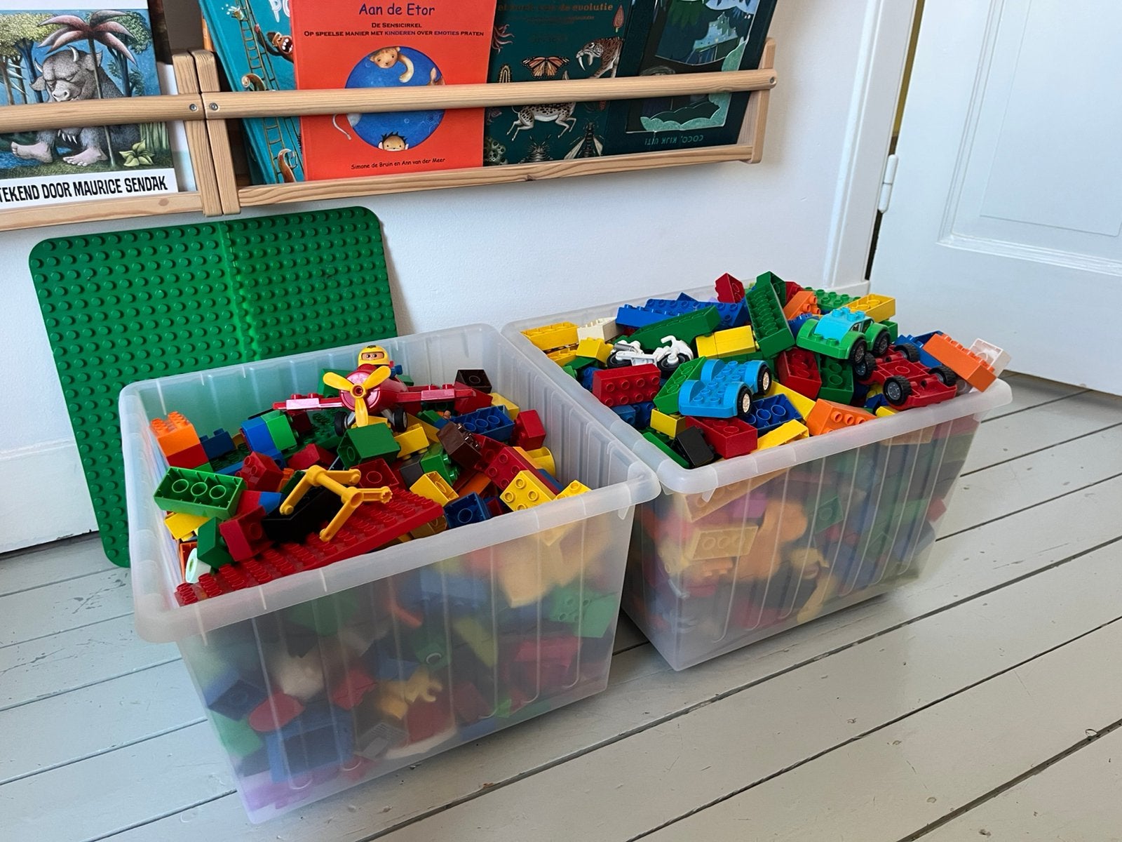 2 bakken vol duplo lego, Ophalen, Zo goed als nieuw