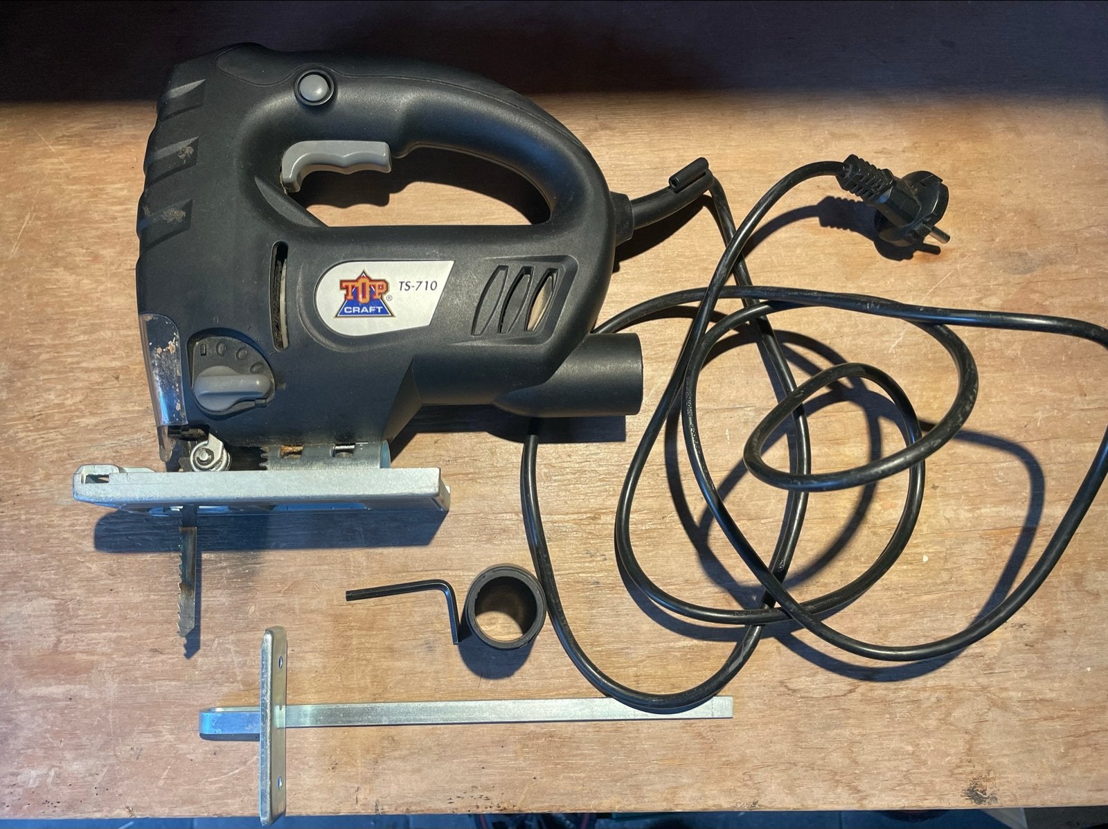 Top Craft Decoupeerzaag TS-710 met accessoires en opbergbox, 600 tot 1200 watt, Ophalen of Verzenden, Zo goed als nieuw, Decoupeerzaag