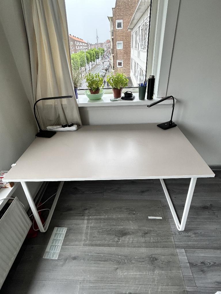 Ikea HUVUDSPELARE office table 80x140, Ophalen, Kabelgoot, 80 cm, Zo goed als nieuw