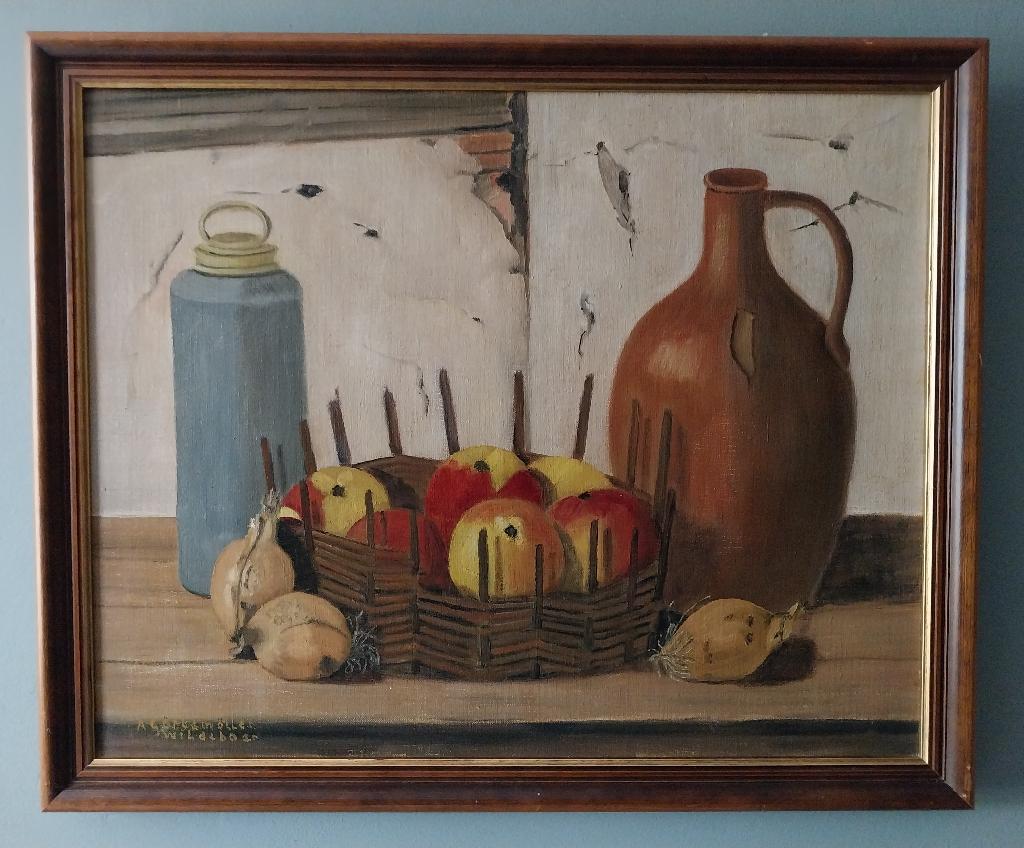 Wildeboer (XXe) - Stilleven fruit - 1960, Ophalen of Verzenden