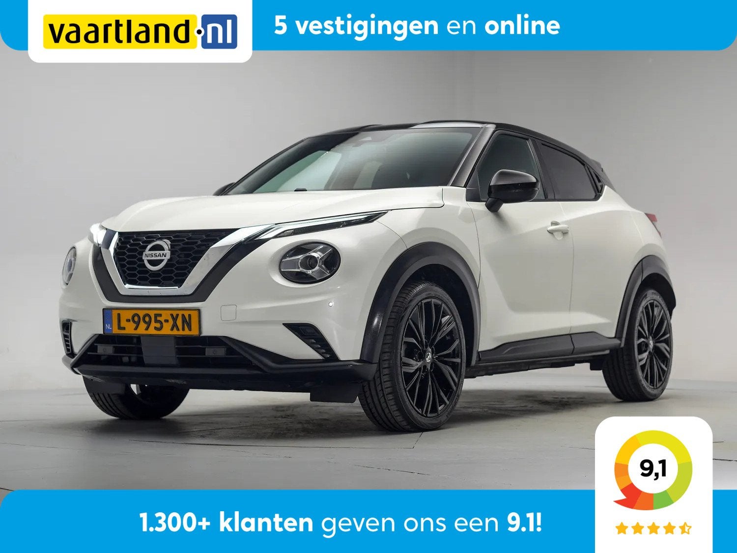 Nissan Juke 1.0 DIG-T Enigma Aut. [ Navi Apple/Android Camer, Automaat, Wit, Origineel Nederlands, Bedrijf
