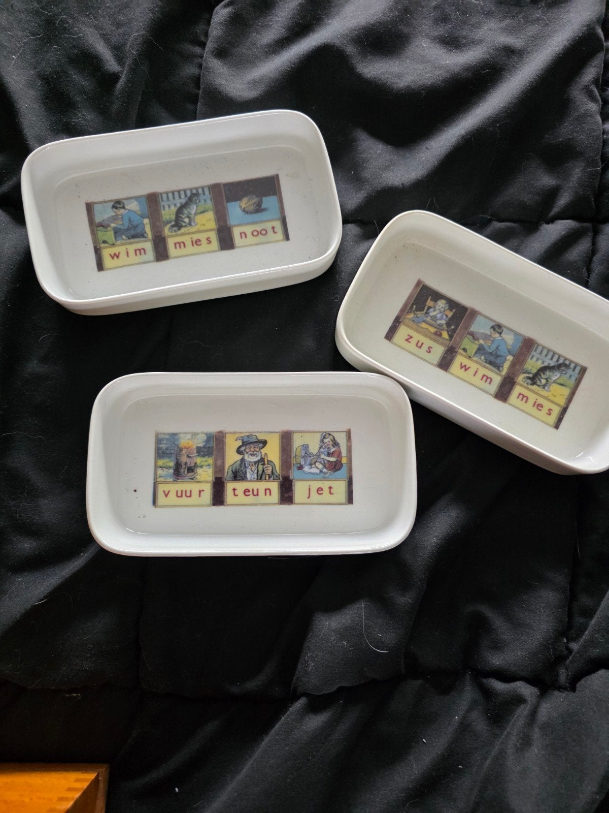 Vintage Mepal Rosti schoolbord bakjes (3 stuks), Antiek en Kunst, Ophalen of Verzenden