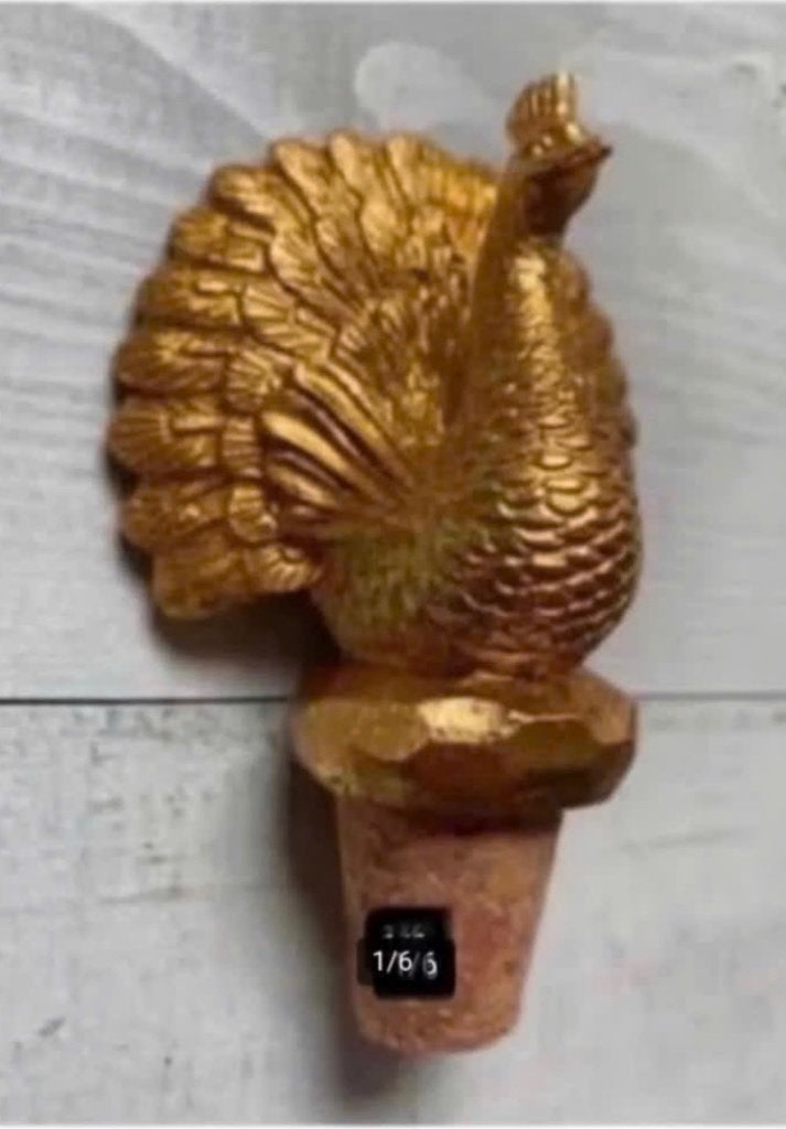 Kerst idee: 3 x Polyresin flessen stop Pauw Panter Hert, Diversen, Ophalen of Verzenden, X, X, X