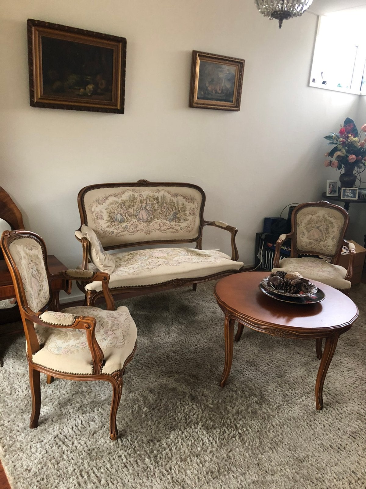 Louis XV set., Antiek en Kunst, Antiek | Meubels | Stoelen en Banken, Ophalen