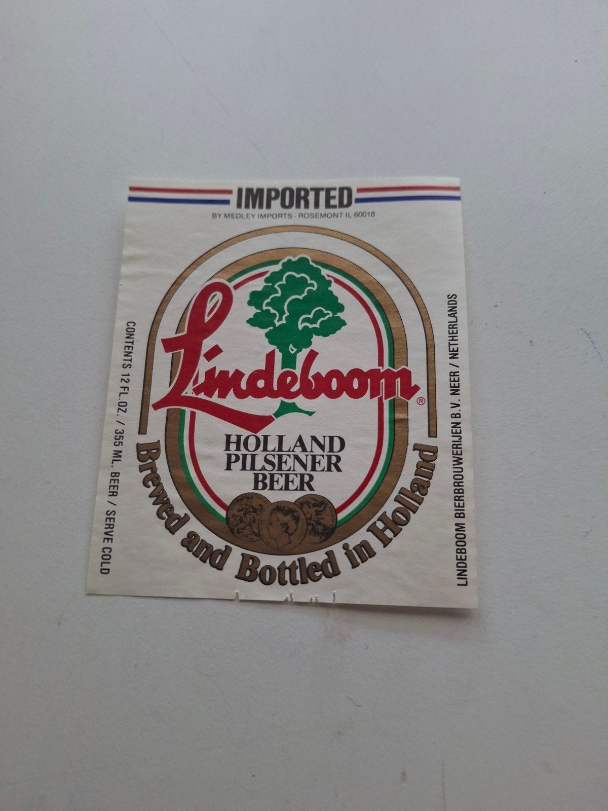 Etiket Lindeboom, Ophalen of Verzenden, Zo goed als nieuw, Overige typen, Overige merken