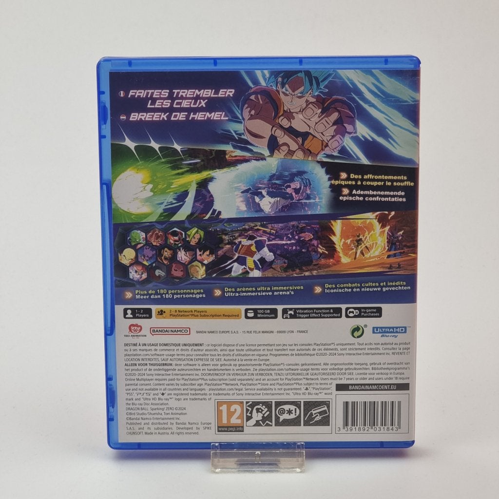 Playstation 5 Game: Dragonball Sparking Zero, Sony, Zo goed als nieuw, Support@sony.com, 1-7-1 Konan, Minato-ku
Tokyo 108-0075
Japan