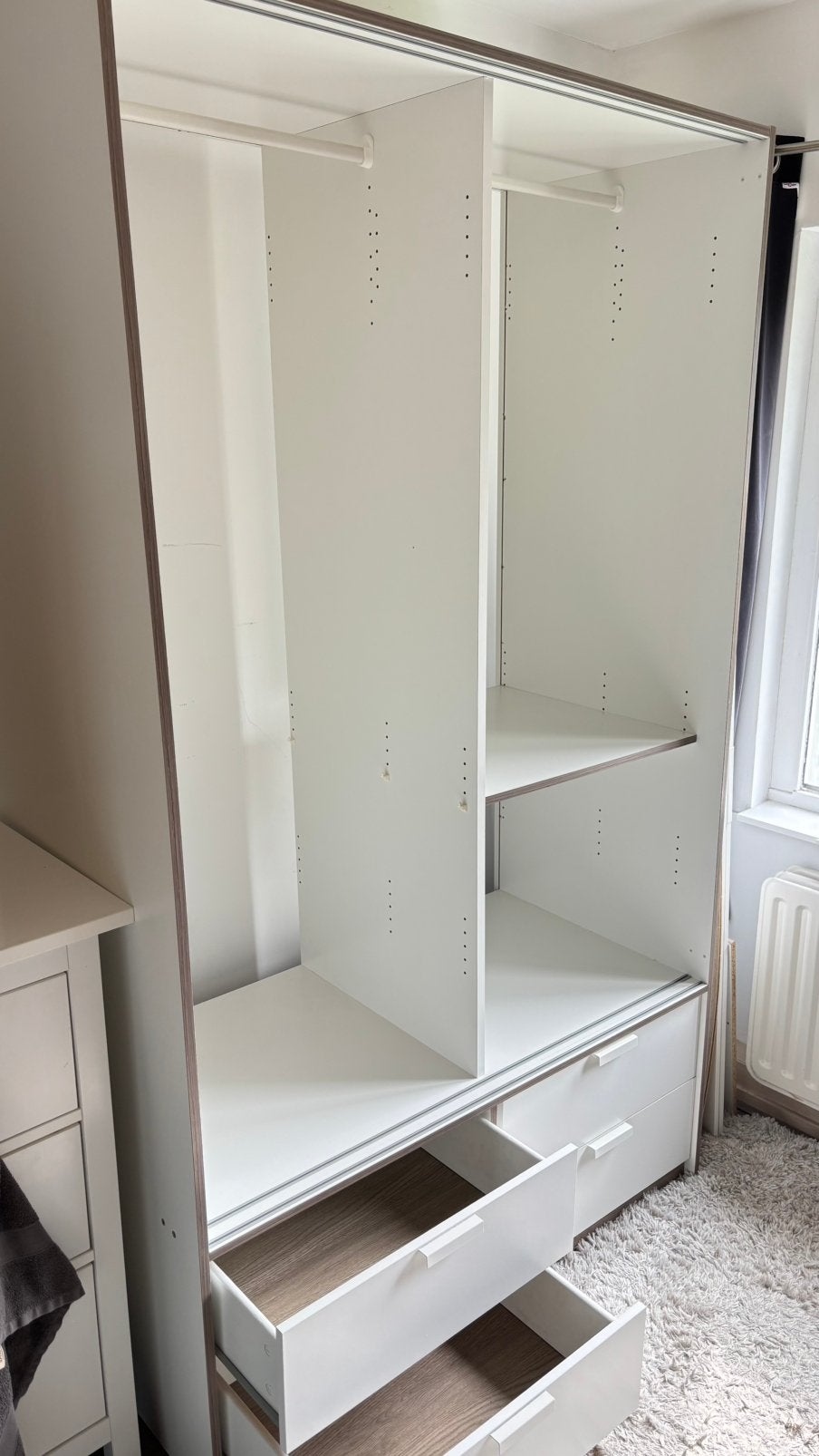 Ikea kledingkast Trysil wit, 100 tot 150 cm, 200 cm of meer, Zo goed als nieuw, 50 tot 75 cm