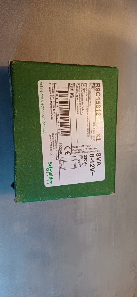 Schneider Electric beltrafo 8V/12V 1A (R9C15812), Verzenden, Nieuw, Schneider Electric, Overige typen