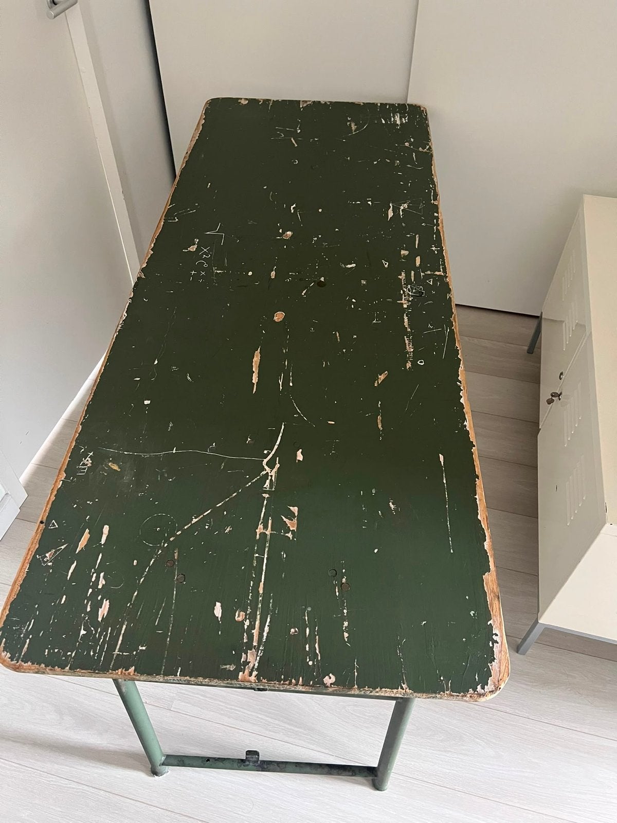 Vintage opvouwbare legertafel - Legergroen, Ophalen of Verzenden