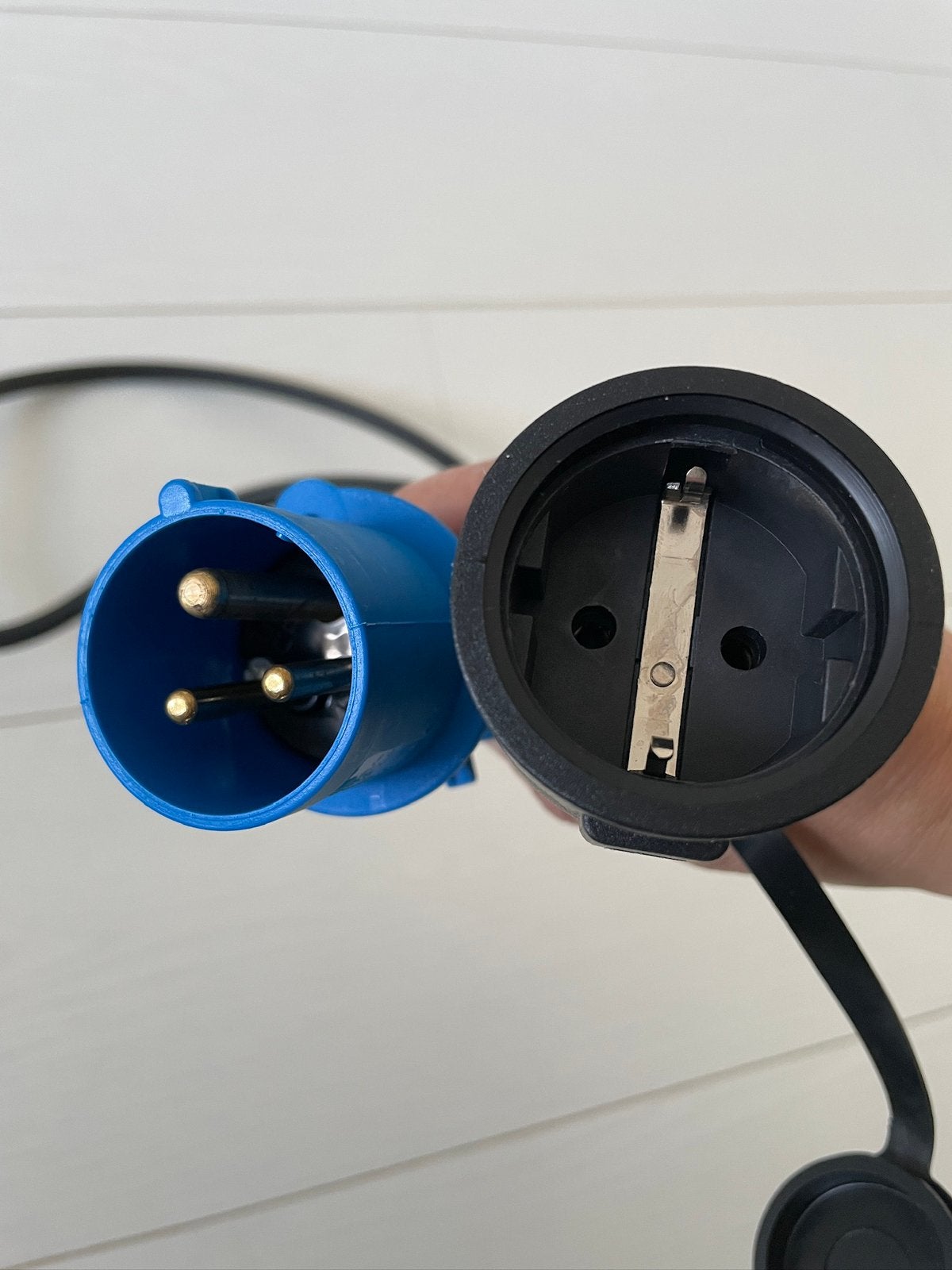 Campingstekker CEE verloopkabel + veiligheidsbox, Ophalen of Verzenden, Zo goed als nieuw
