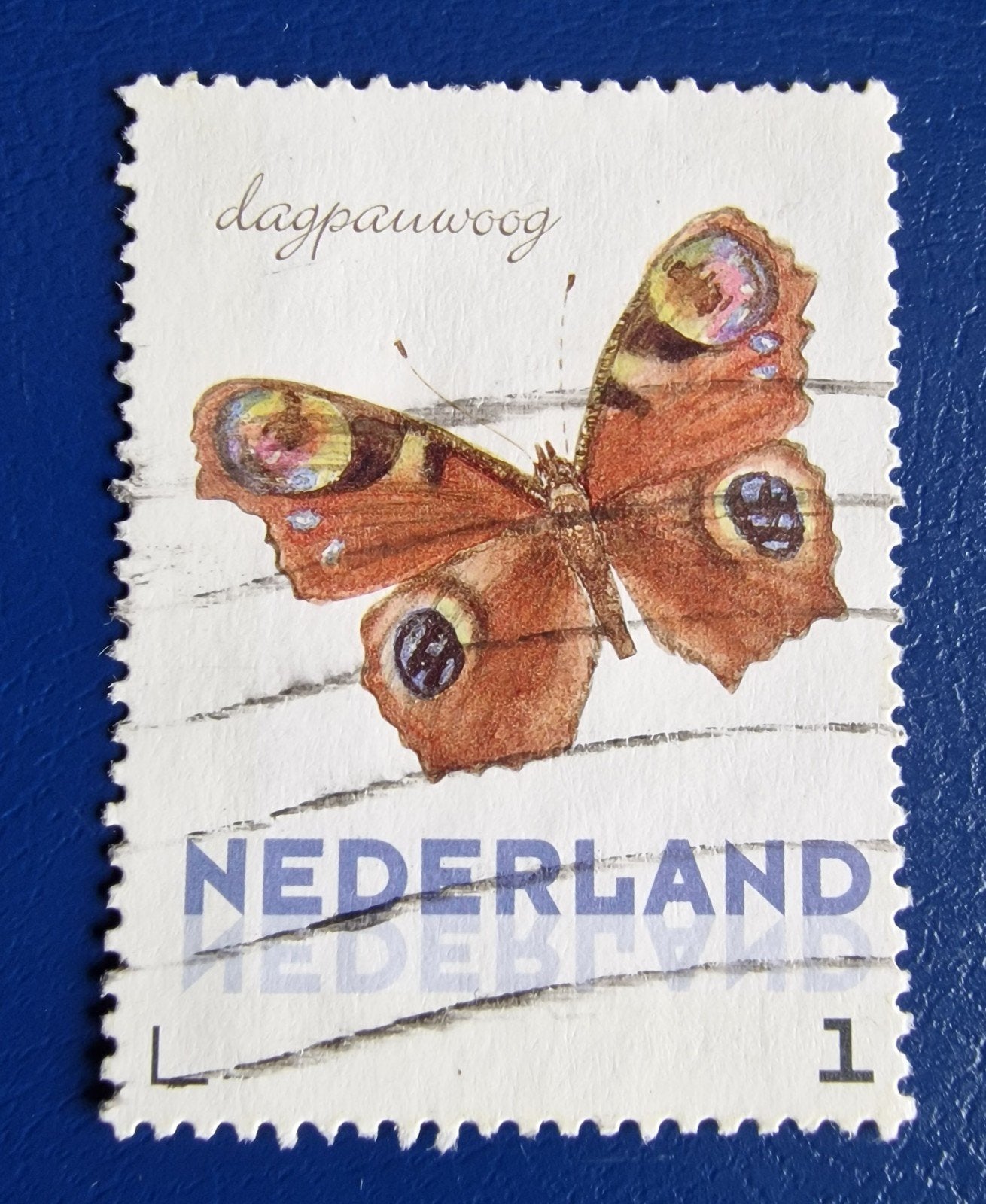 kv530 persoonlijke  postzegel Dagpauwoog vlinder, Ophalen of Verzenden, Na 1940, Gestempeld