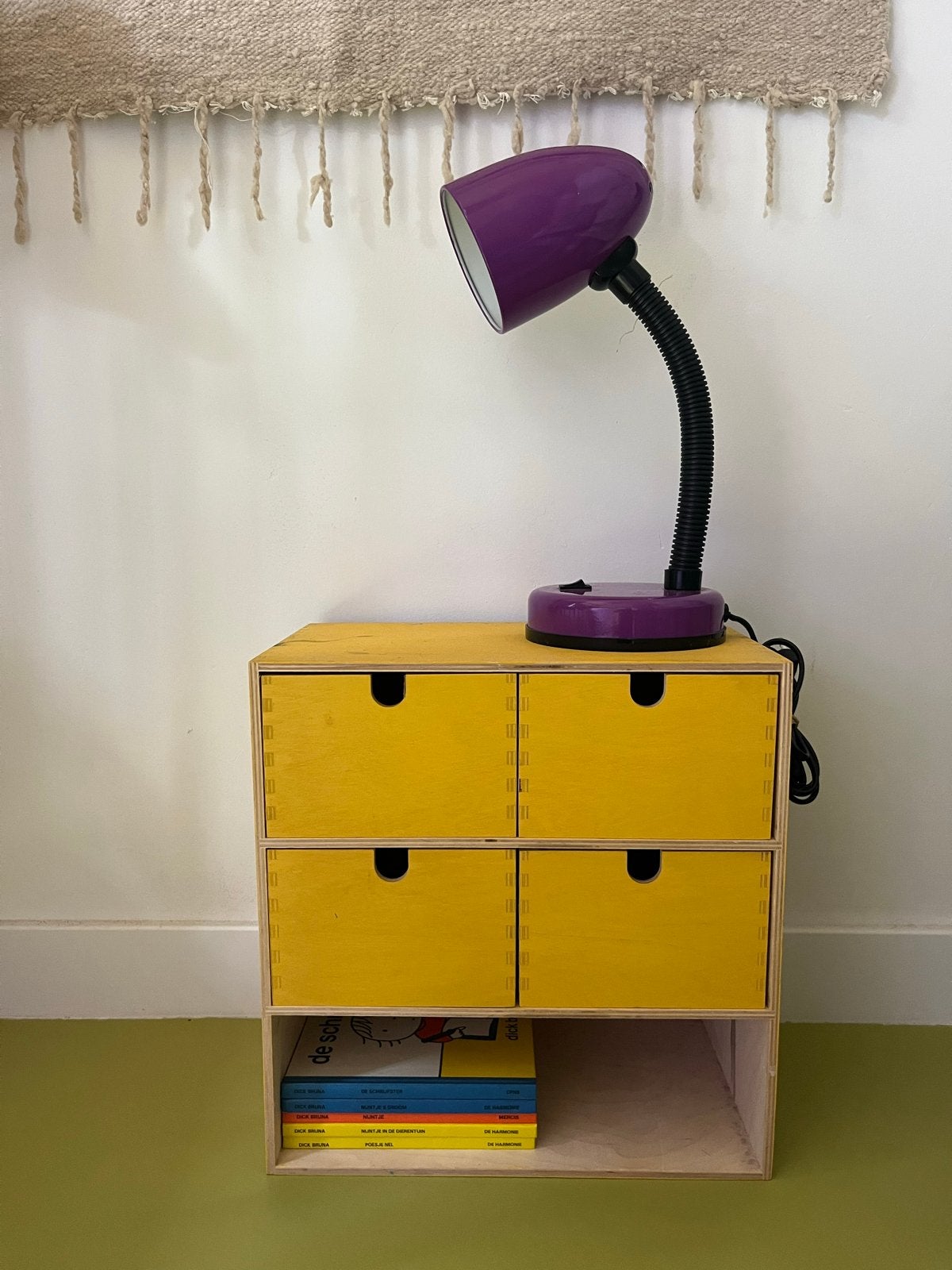 Ikea Moppe ladekastje, geel, 4 laden, Minder dan 50 cm, Gebruikt, Ophalen of Verzenden, 3 of 4 laden