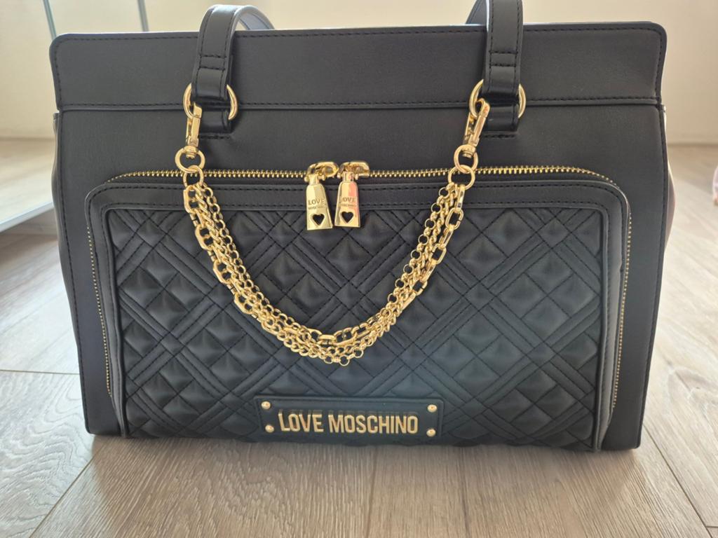 Tas Love Moschino Origineel, Verzenden, Zo goed als nieuw, Zwart