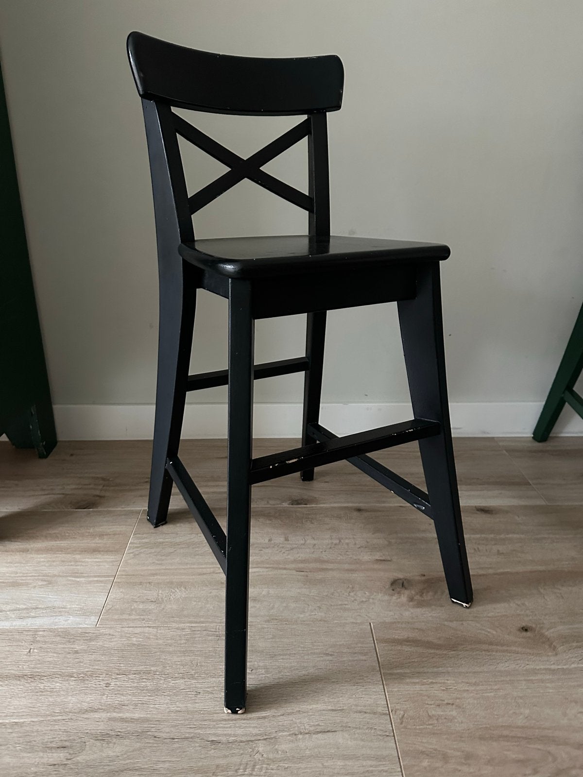INGOLF Kinderstoel Zwart, hout met rugleuning - IKEA, Ophalen, Gebruikt
