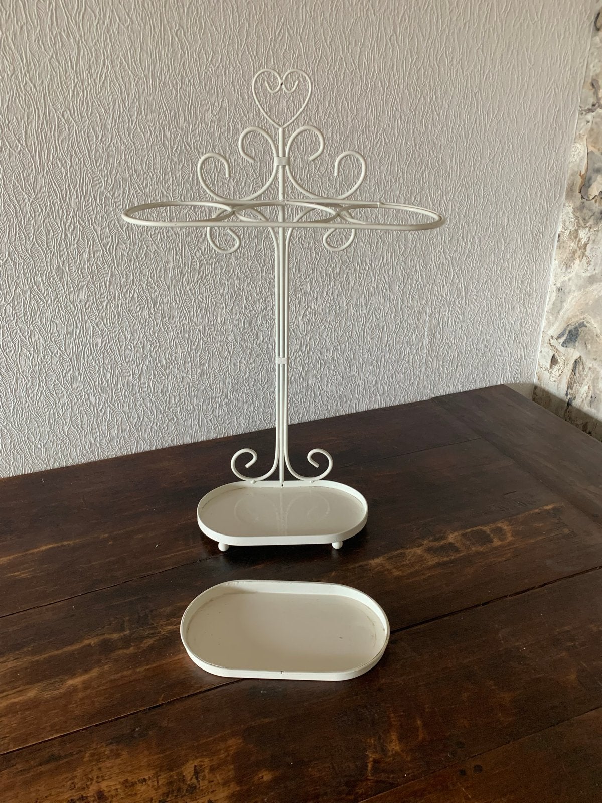 Decoratieve paraplustandaard van metaal - Crème, Ophalen, Gebruikt, Beige, Klassiek