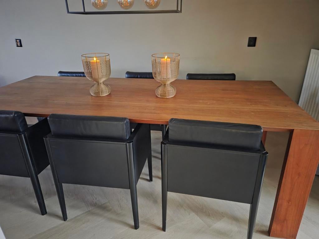 Eetkamertafel Imade Thymen met 6 Arco The Move stoelen, Huis en Inrichting, Ophalen of Verzenden