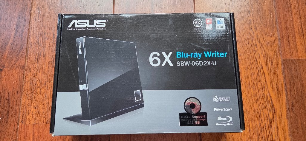 ASUS SBW-06D2X-U Blu-ray / DVD Writer (BDXL & 3D Support), Computers en Software, Optische drives, Zo goed als nieuw, Extern, Dvd