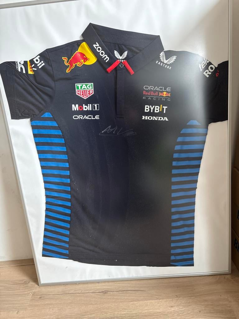 Ingelijst Red Bull Racing F1 Max Verstappen met handtekening, Ophalen of Verzenden, Zo goed als nieuw, Formule 1