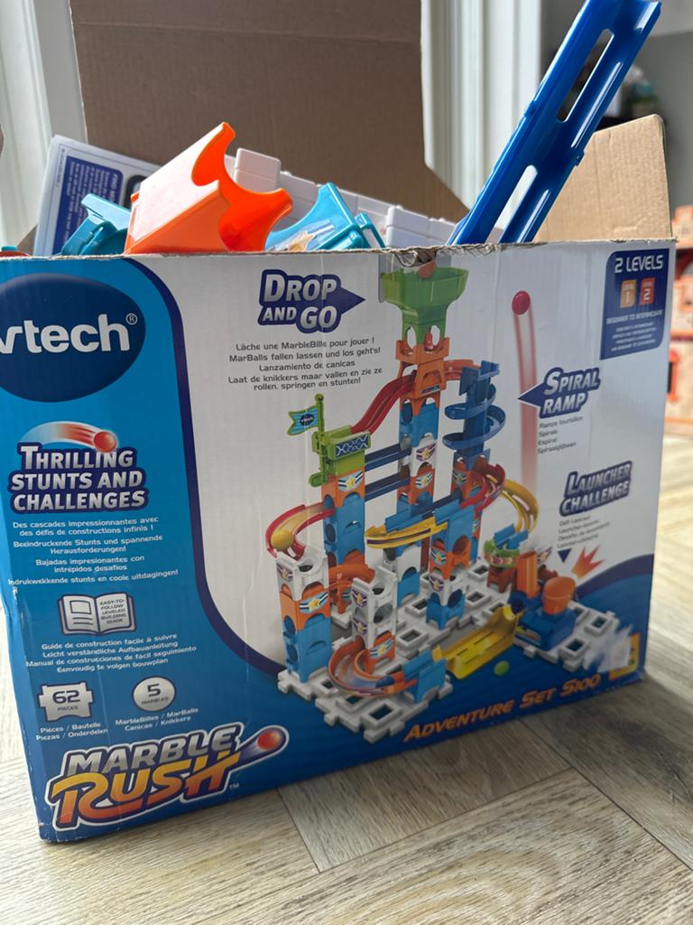 VTech Marble Rush Adventure Set S100 knikkerbaan, Kinderen en Baby's, Speelgoed | Bouwstenen, Gebruikt, Overige merken, Ophalen