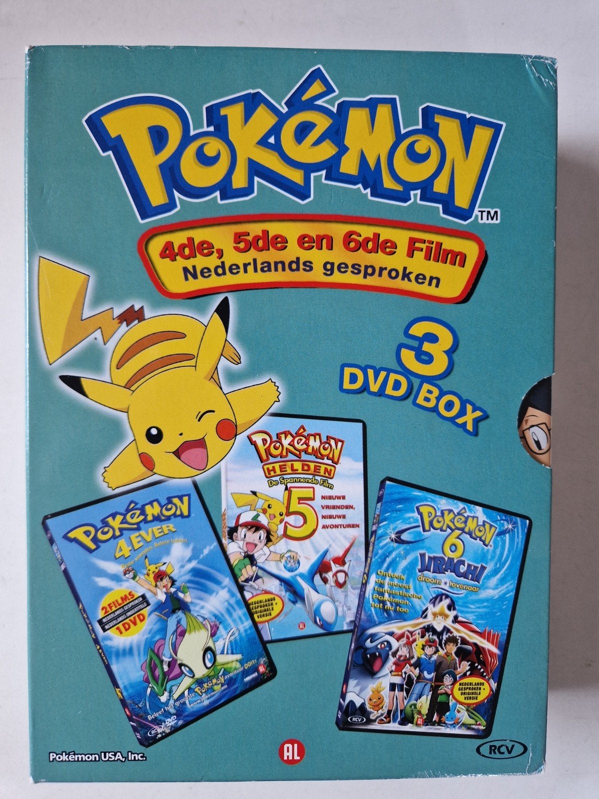 Pokémon 4e, 5e en 6e Film DVD Box - Nederlands gesproken, Cd's en Dvd's, Gebruikt, Animatie, Nederlands, Ophalen of Verzenden