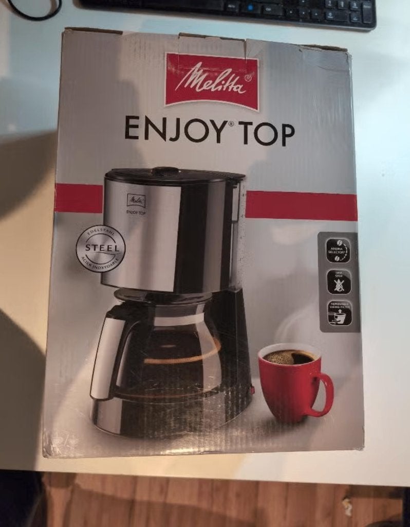 Melitta Enjoy Top Filterkoffiezetapparaat, Gemalen koffie, Ophalen of Verzenden, 4 tot 10 kopjes, Koffiemachine