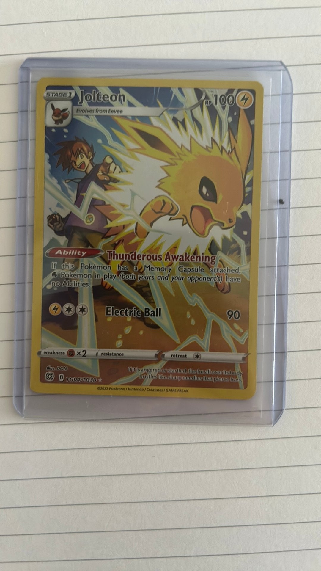 Jolteon tg04, Ophalen of Verzenden, Zo goed als nieuw, Losse kaart
