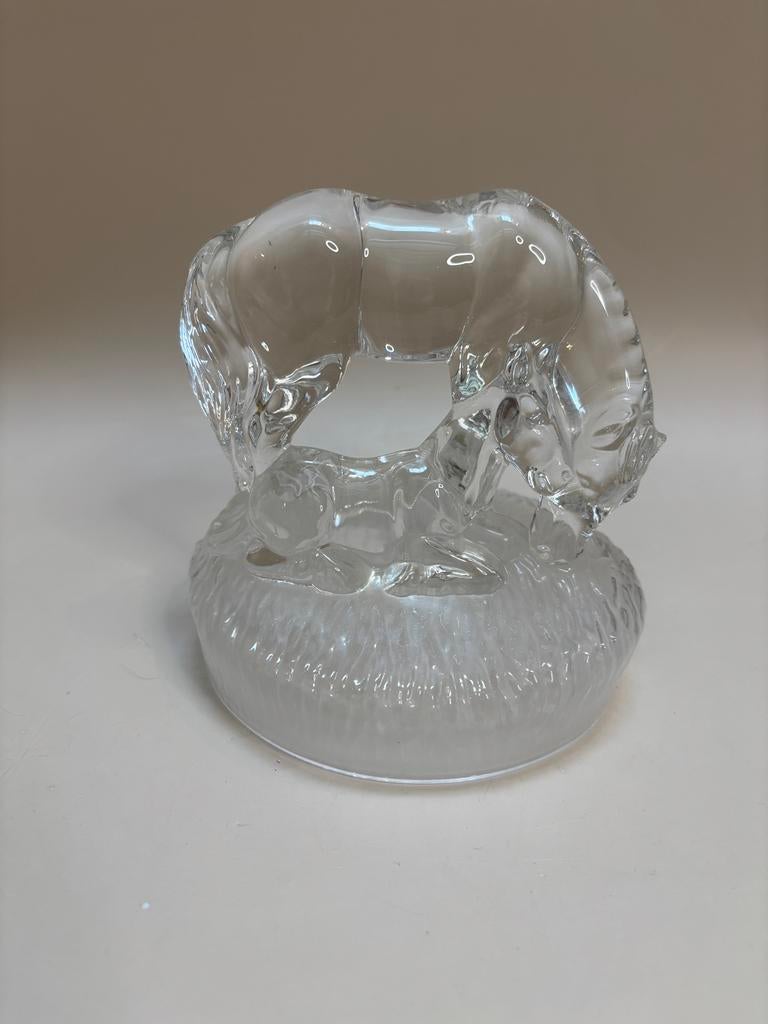 Vintage Royal Crystal Rock Italië kristallen paard en veulen, Ophalen of Verzenden