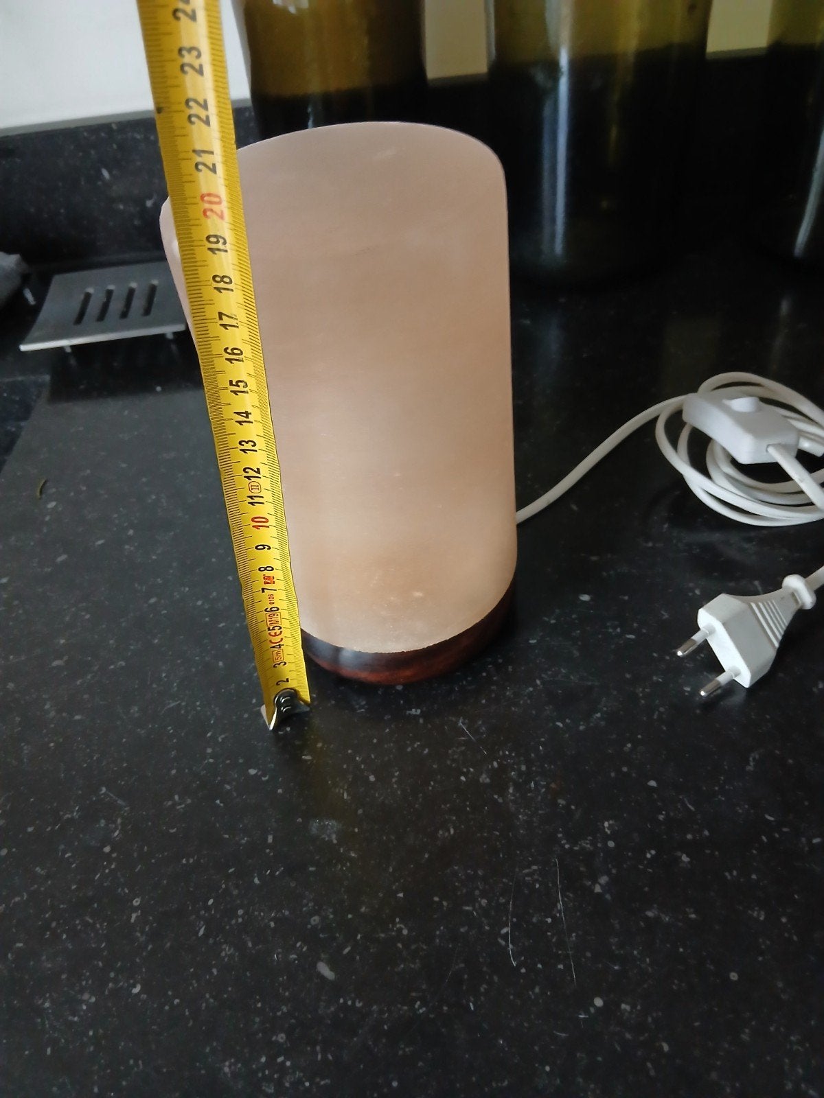 bijzondere vintage lamp/  zware glas cilinder kap, Verzenden, Zo goed als nieuw, Glas, Design