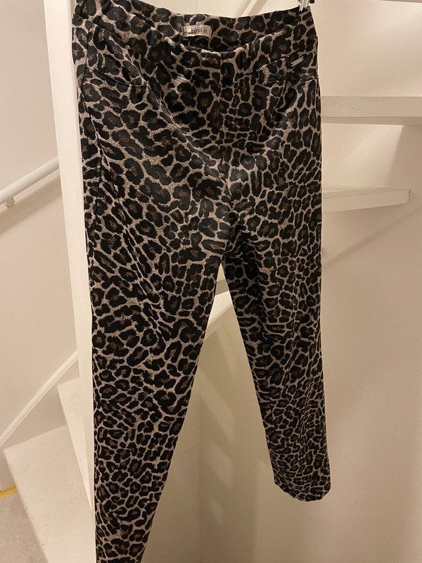 Broek panterprint Eleonora Amadei maat 42, Bruin, Maat 42/44 (L), Ophalen of Verzenden, Zo goed als nieuw