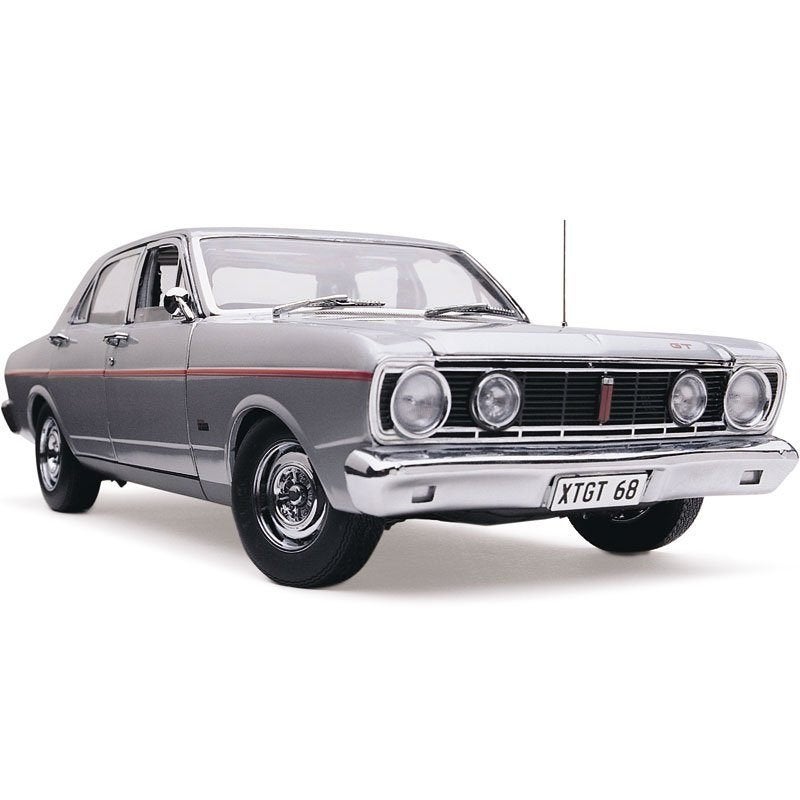 1/18 1967 Ford Falcon XT GT zilvergrijs-metallic, Ophalen of Verzenden, Nieuw, Auto, Overige merken