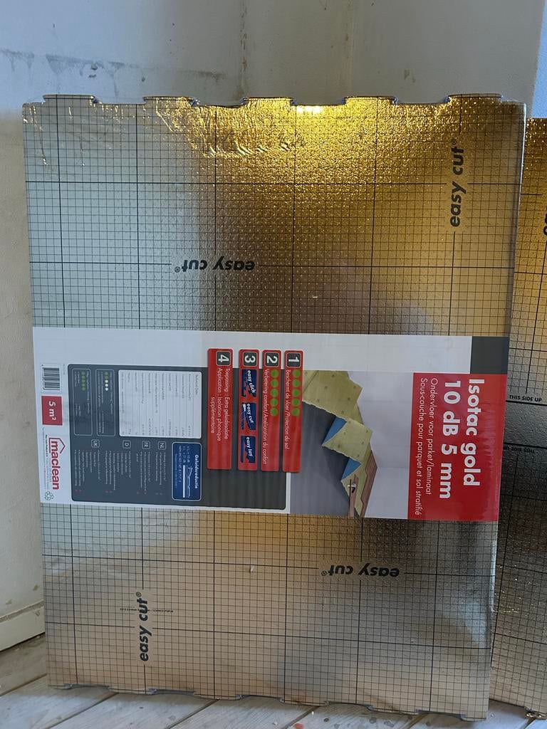 Isotac gold 10 dB 5 mm ondervloer, Overige materialen, Nieuw, Minder dan 5 m², Vloerisolatie