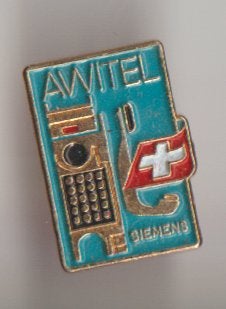 Awitel Siemens vintage pin, Verzenden, Zo goed als nieuw