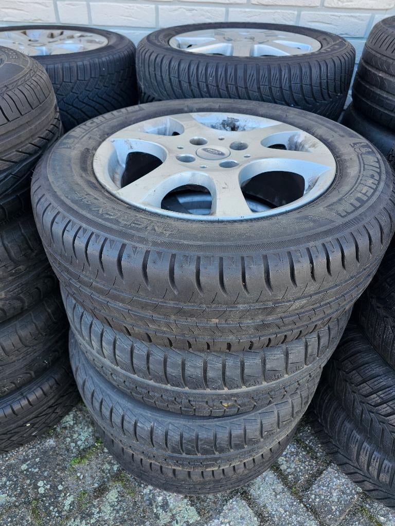 4x108 Ford velgen met Michelin banden 195 65 15, Auto-onderdelen, Banden en Velgen, Ophalen, Gebruikt, 15 inch, Banden en Velgen