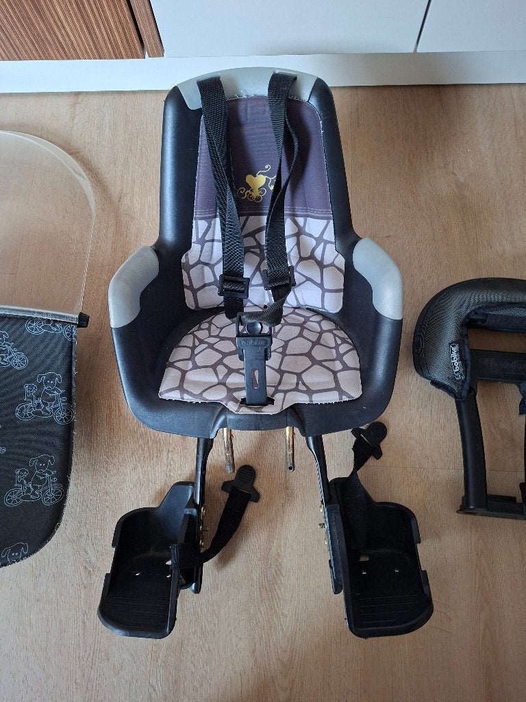 Bobike fietsstoeltje(voorop) met scherm en beugel, Voorzitje, Ophalen of Verzenden, Bobike, 0 t/m 13 kg