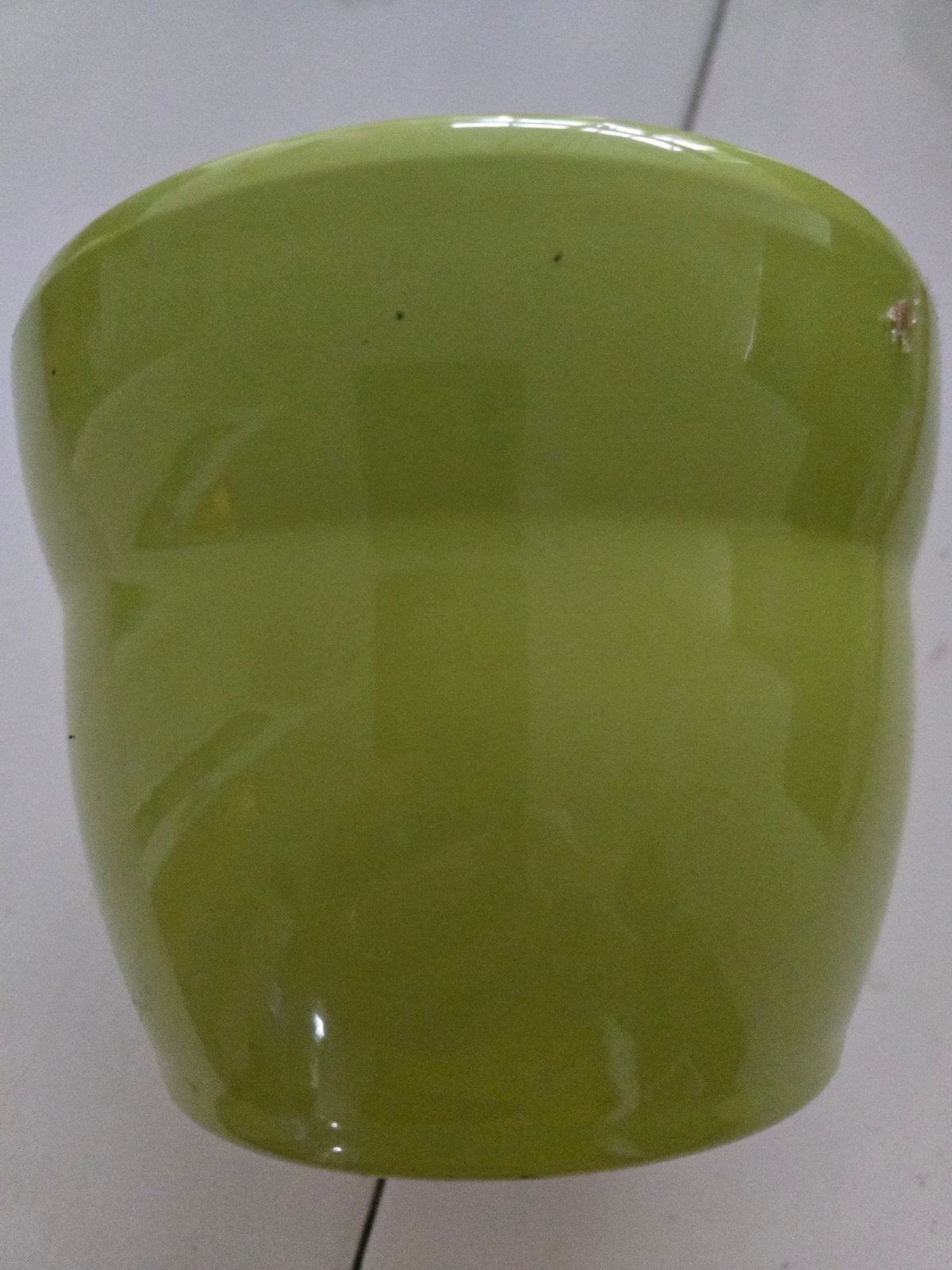Groene bloempot, aardewerk, voor binnen of buiten, Ophalen, Gebruikt, Rond, Balkon
