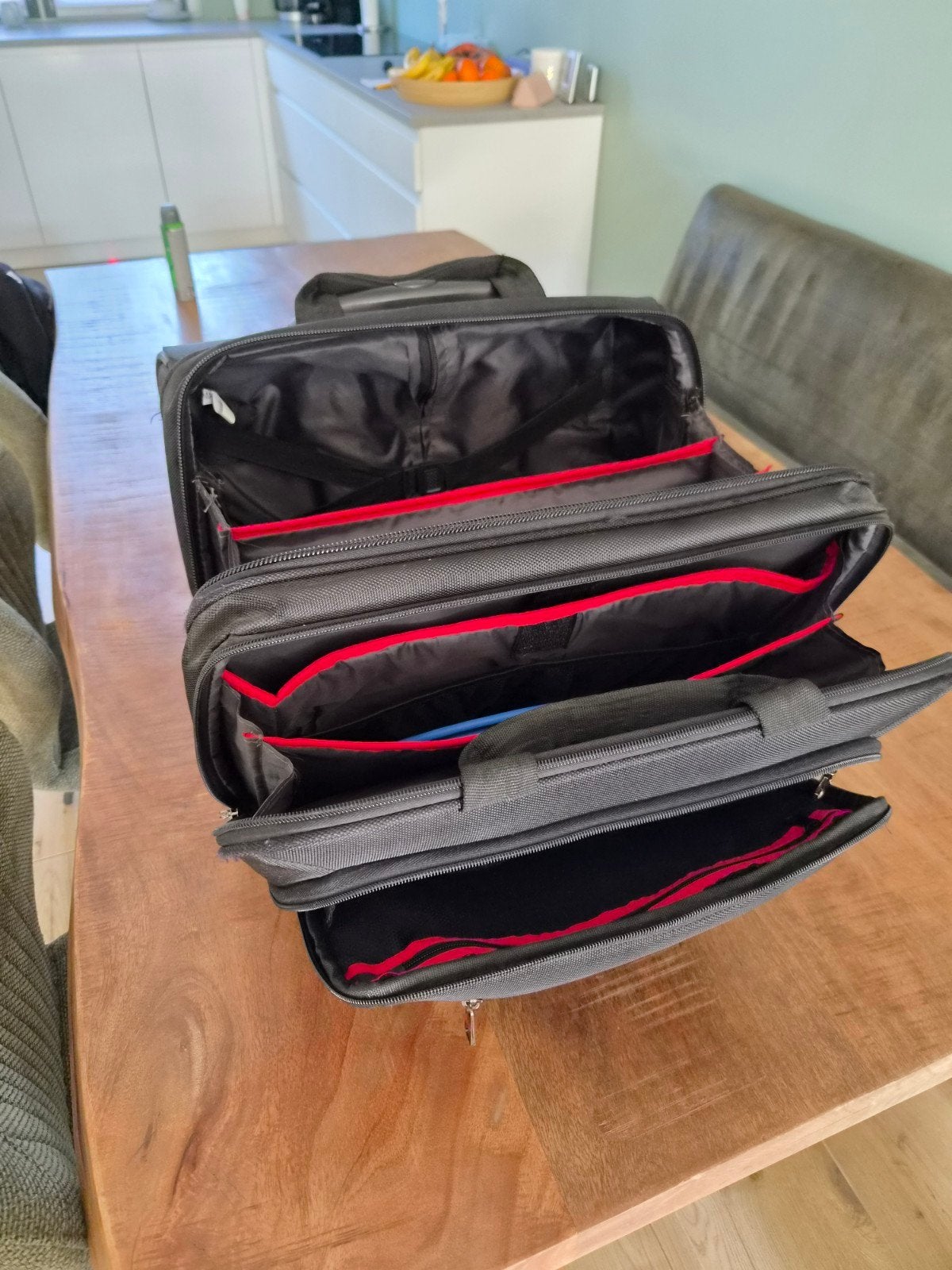 ellehammer Laptoptas op wielen - Zwart, met uitschuifbare ha, Ophalen