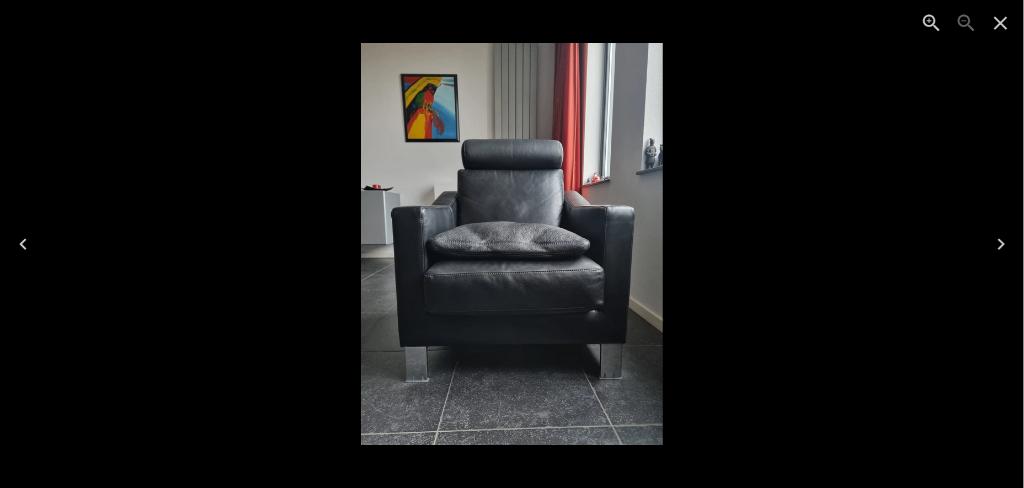 Leolux fauteuil Antonia Leder, Ophalen, Gebruikt, Dutch Design, 50 tot 75 cm