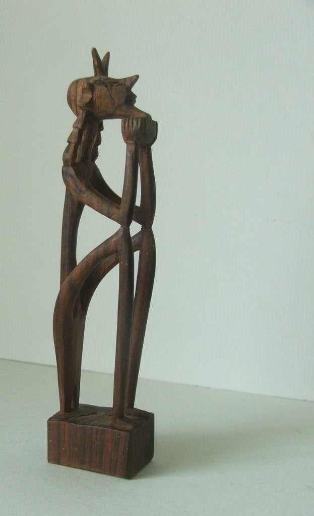 beeldje van hout, Ophalen of Verzenden, Zo goed als nieuw, Mens