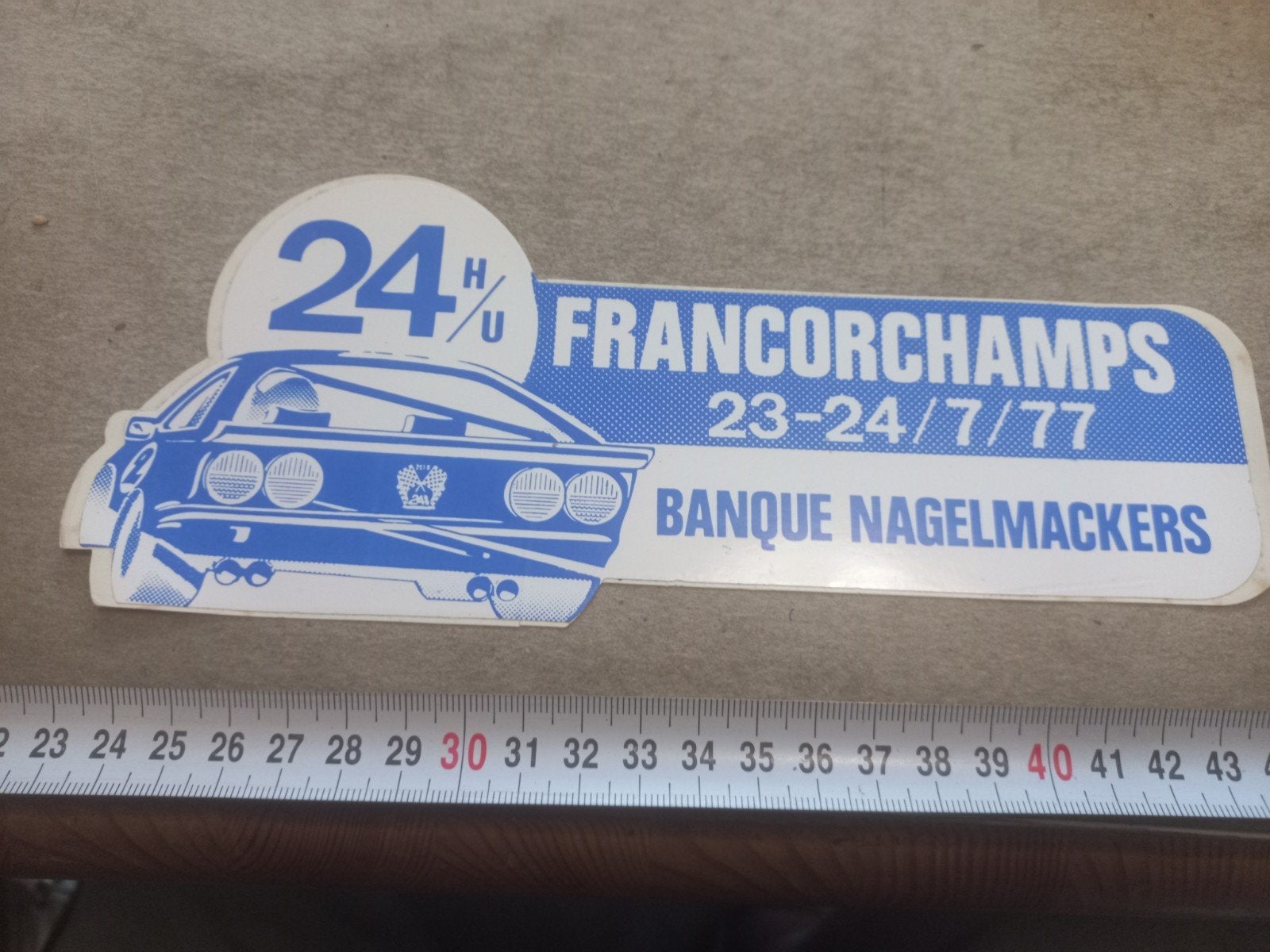 Vintage 24H Francorchamps 1977 Sticker - Banque Nagelmackers, Ophalen of Verzenden