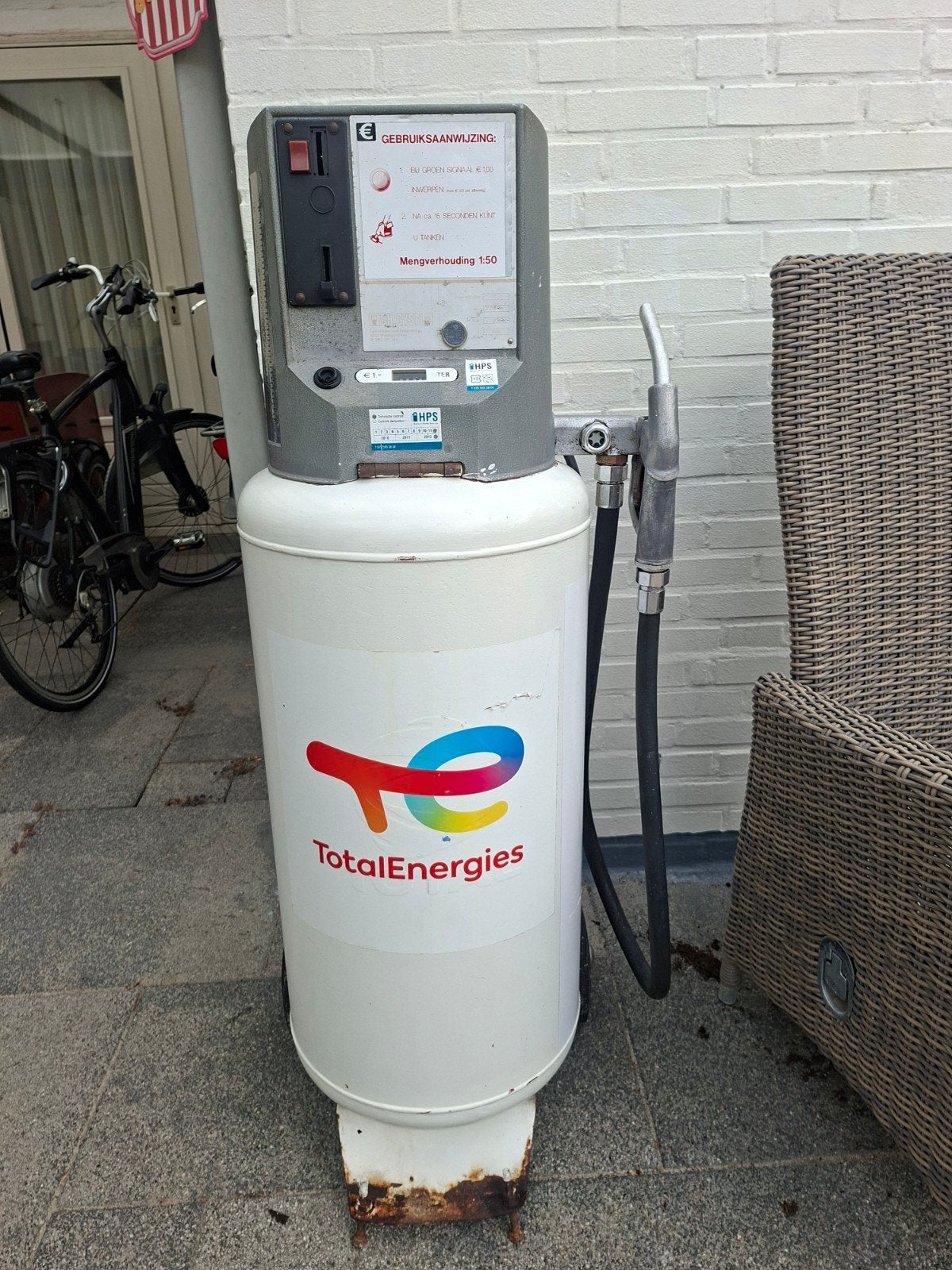 Mengsmering benzinepomp Total, Ophalen, Gebruikt