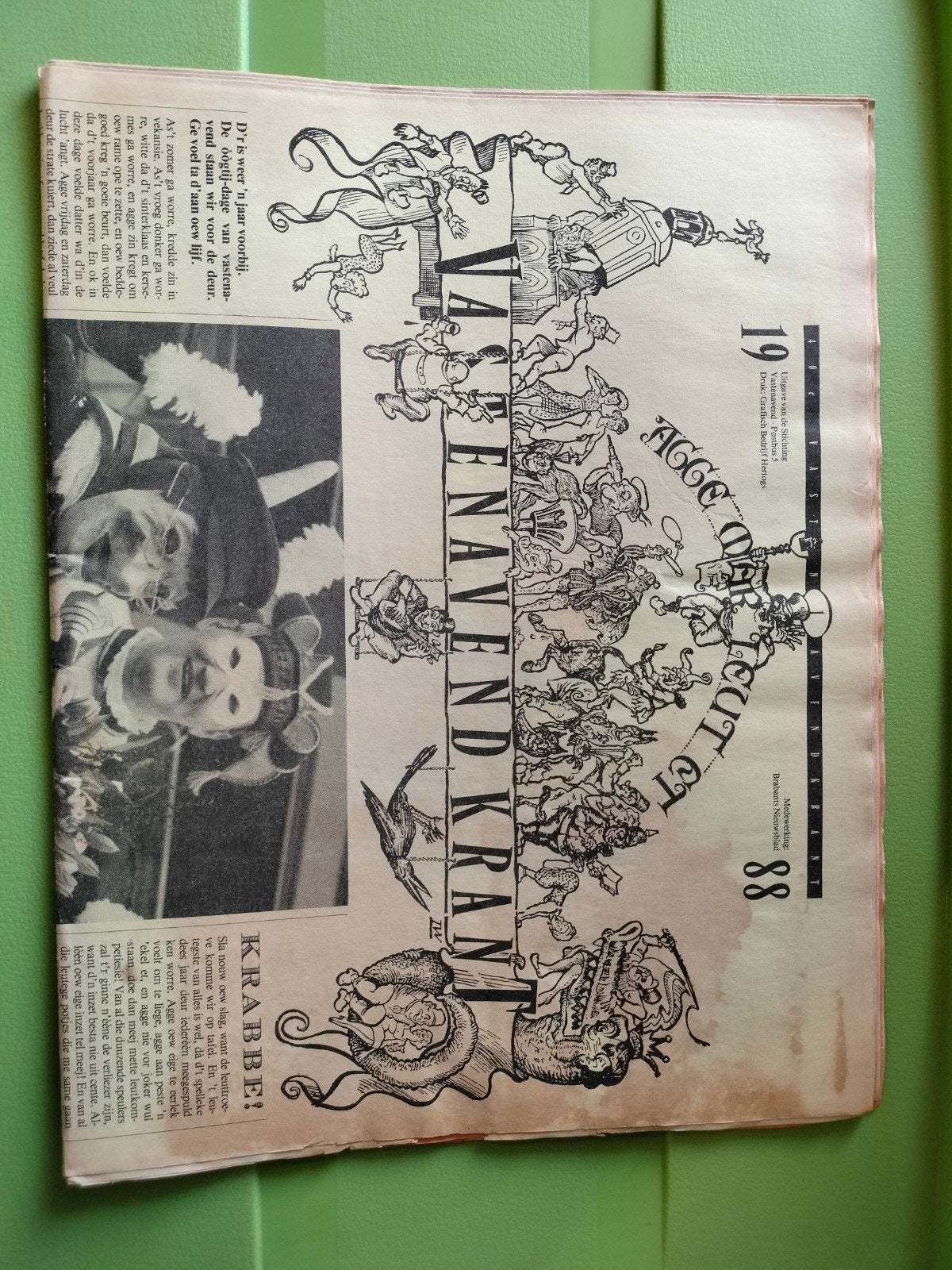 Vastenavend Krant 1988, Ophalen, Gelezen, Krant