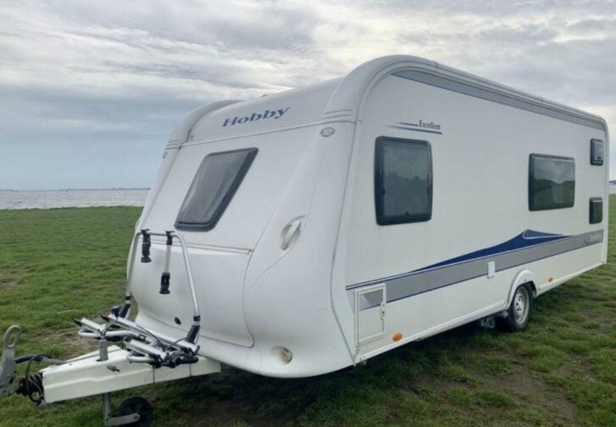Hobby kmfe 540 uit 2013 met Truma Mover en stapelbed, Rondzit, Kachel, 5 tot 6 meter, Tot en met 5