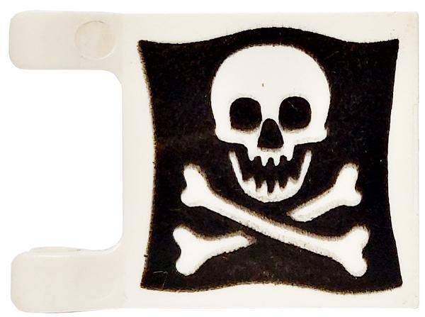 Lego Flag 2 x 2 Square with Rounded Skull and Crossbones on, Gebruikt, Lego, Accessoire, Pirates