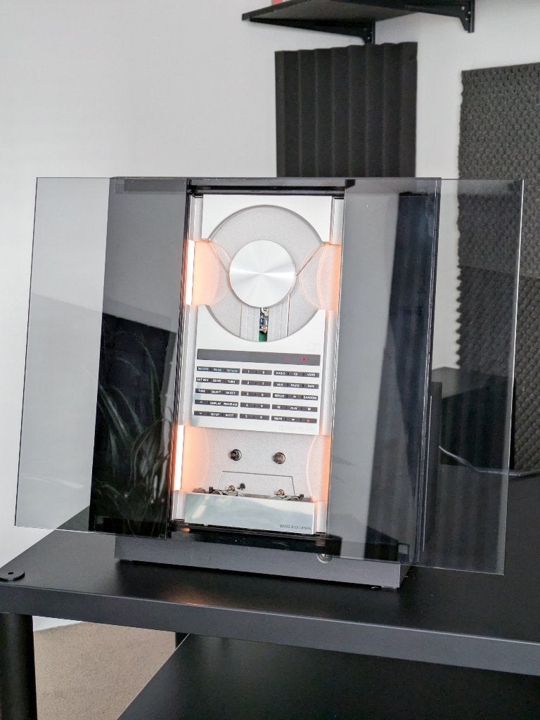Bang & Olufsen B&O Ouverture + Beo4 MkII remote, Gebruikt, MP3-aansluiting, Ophalen of Verzenden, Cassettedeck