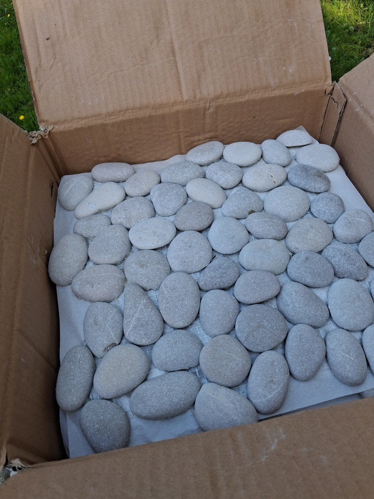 Mozaïek Pebble Tan 30x30cm Natuursteen Beige Mat, Ophalen, Nieuw
