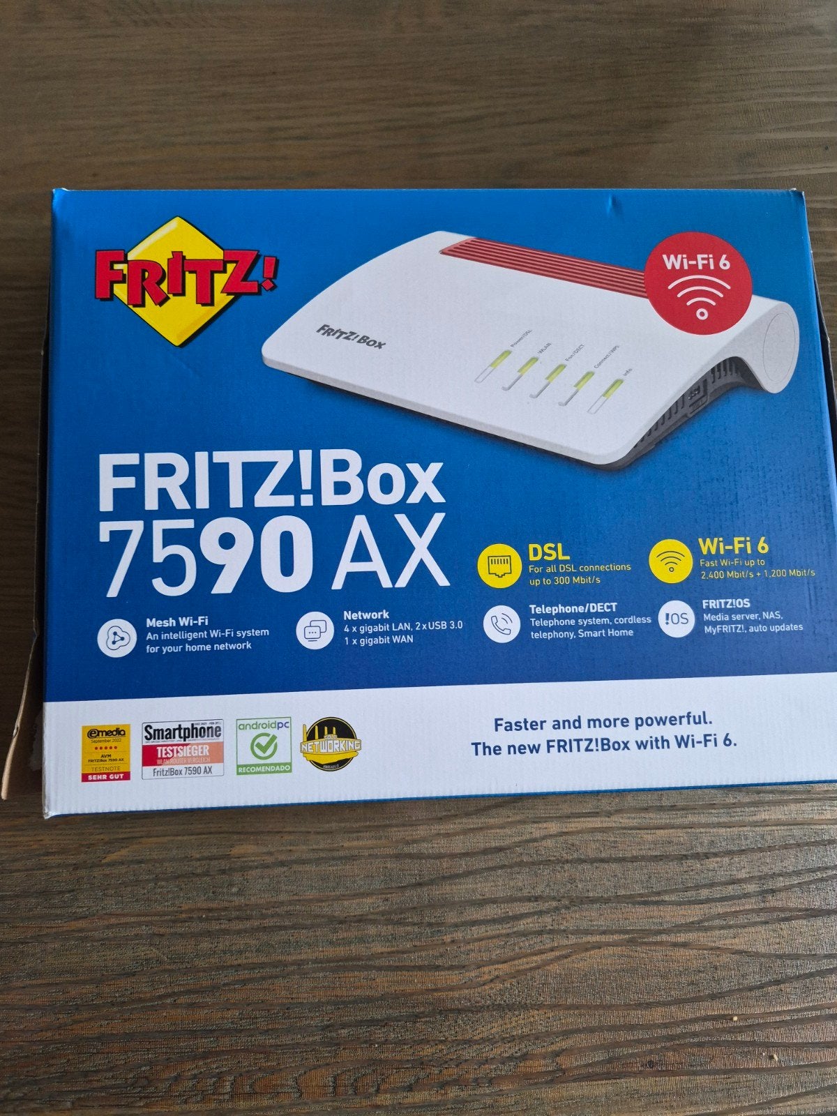 FRITZ!Box 7590 AX - Top Modem met Wi-Fi 6, Computers en Software, Ophalen of Verzenden, Nieuw, Router met modem, FRITZ!Box